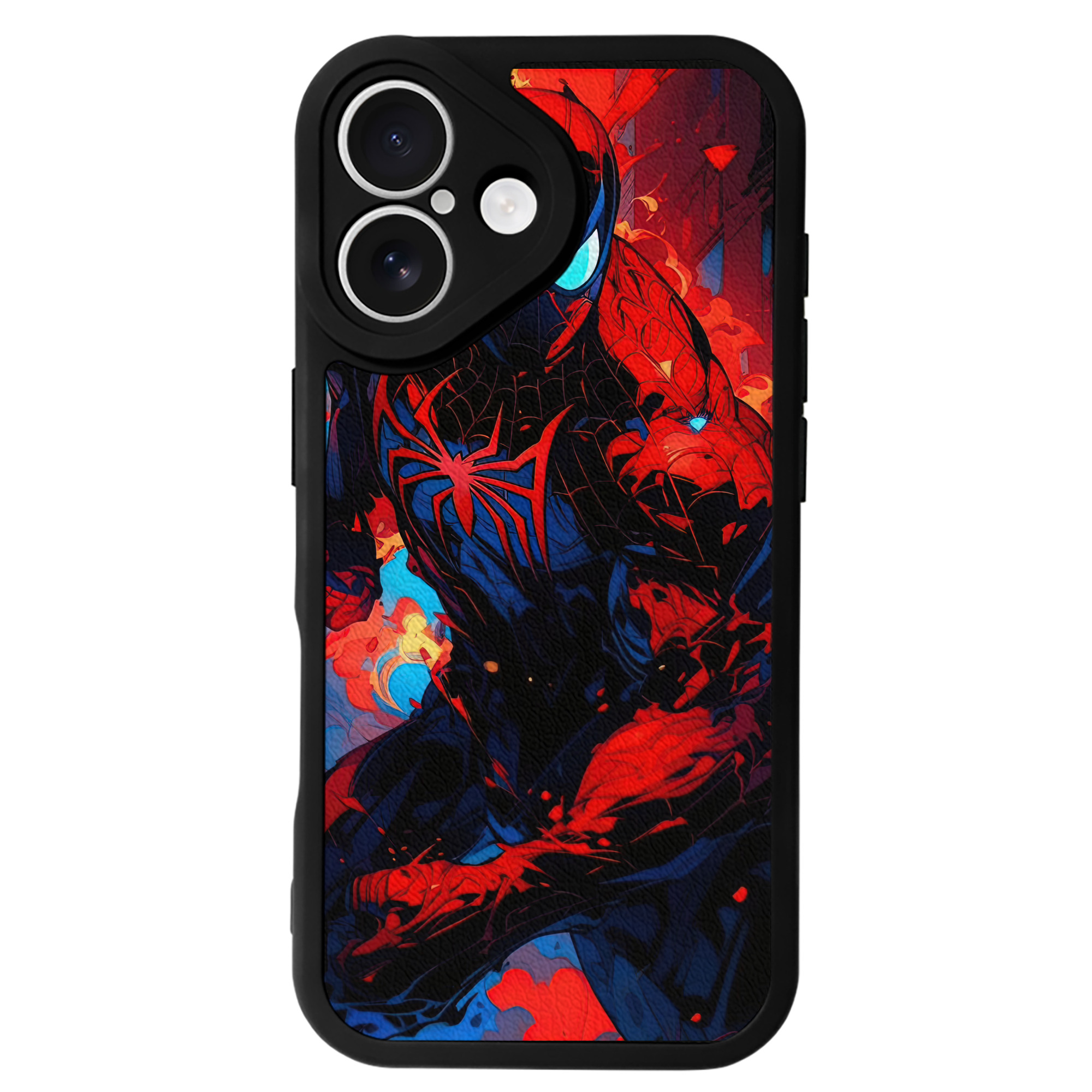 （画像用） Spider Man スパイダーマン 【iPhone 16シリーズ対応】シリコンスマホケース（レザー調） 材質：シリコン